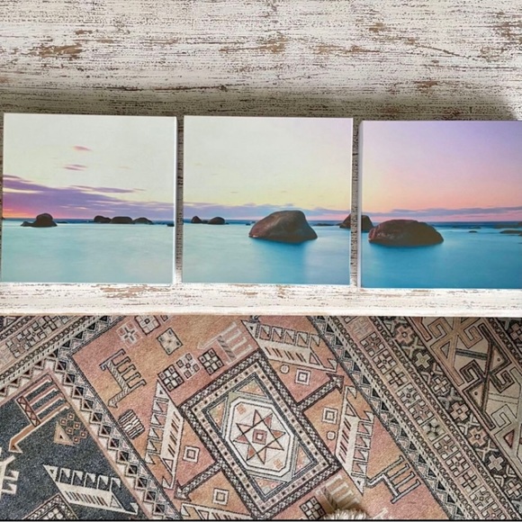 Island Sunrise Triptych Wall Art (8”x24”) - Picture 2 of 4